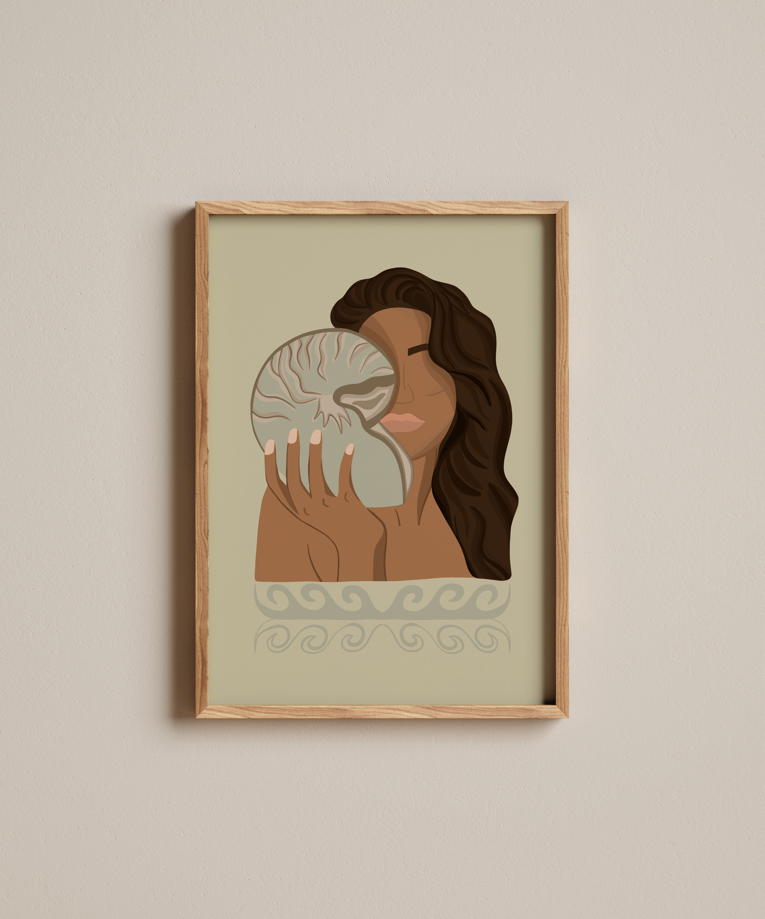 Shell dream woman art by saltwater tones