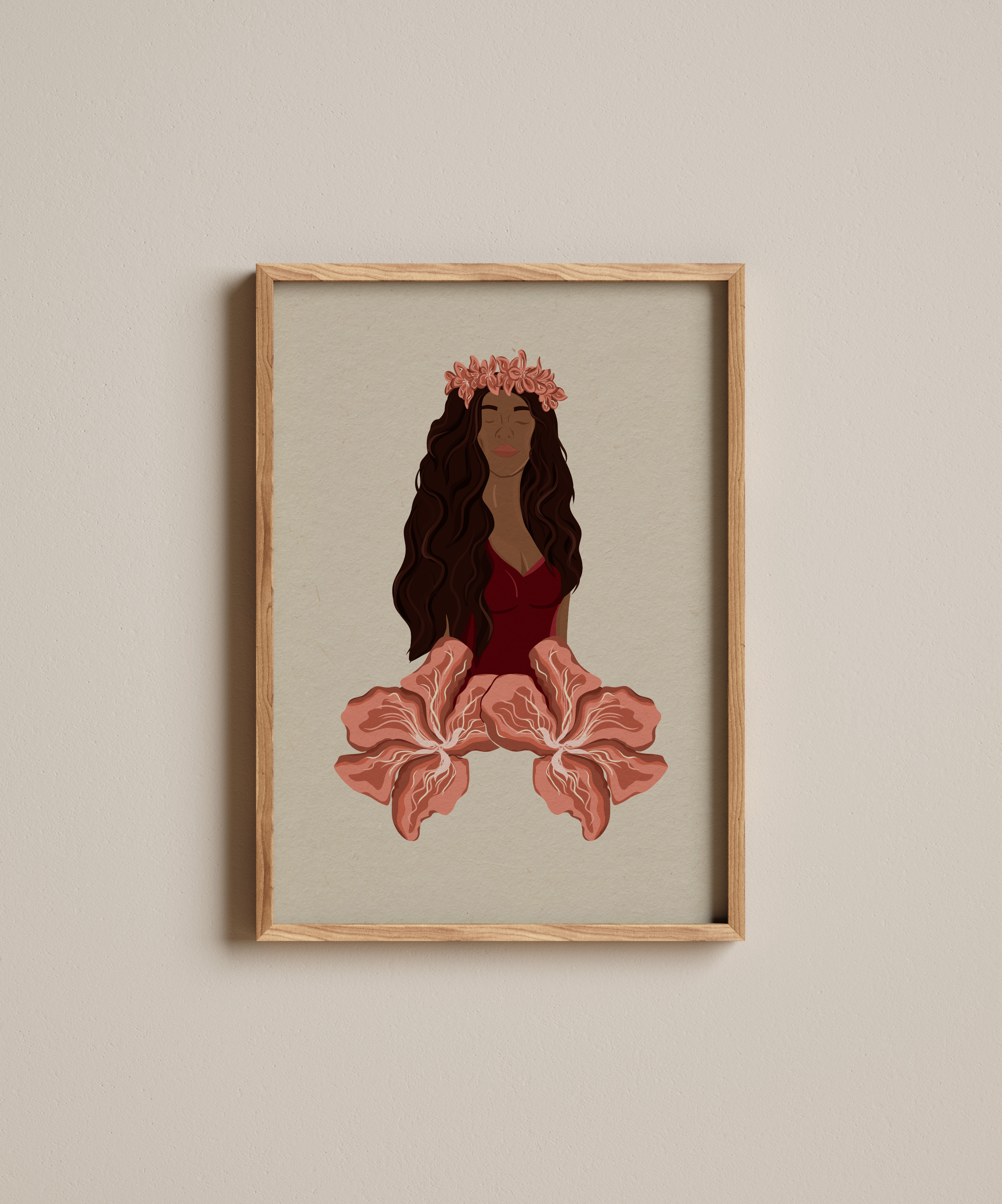 Hibiscus Woman Art by saltwater tones