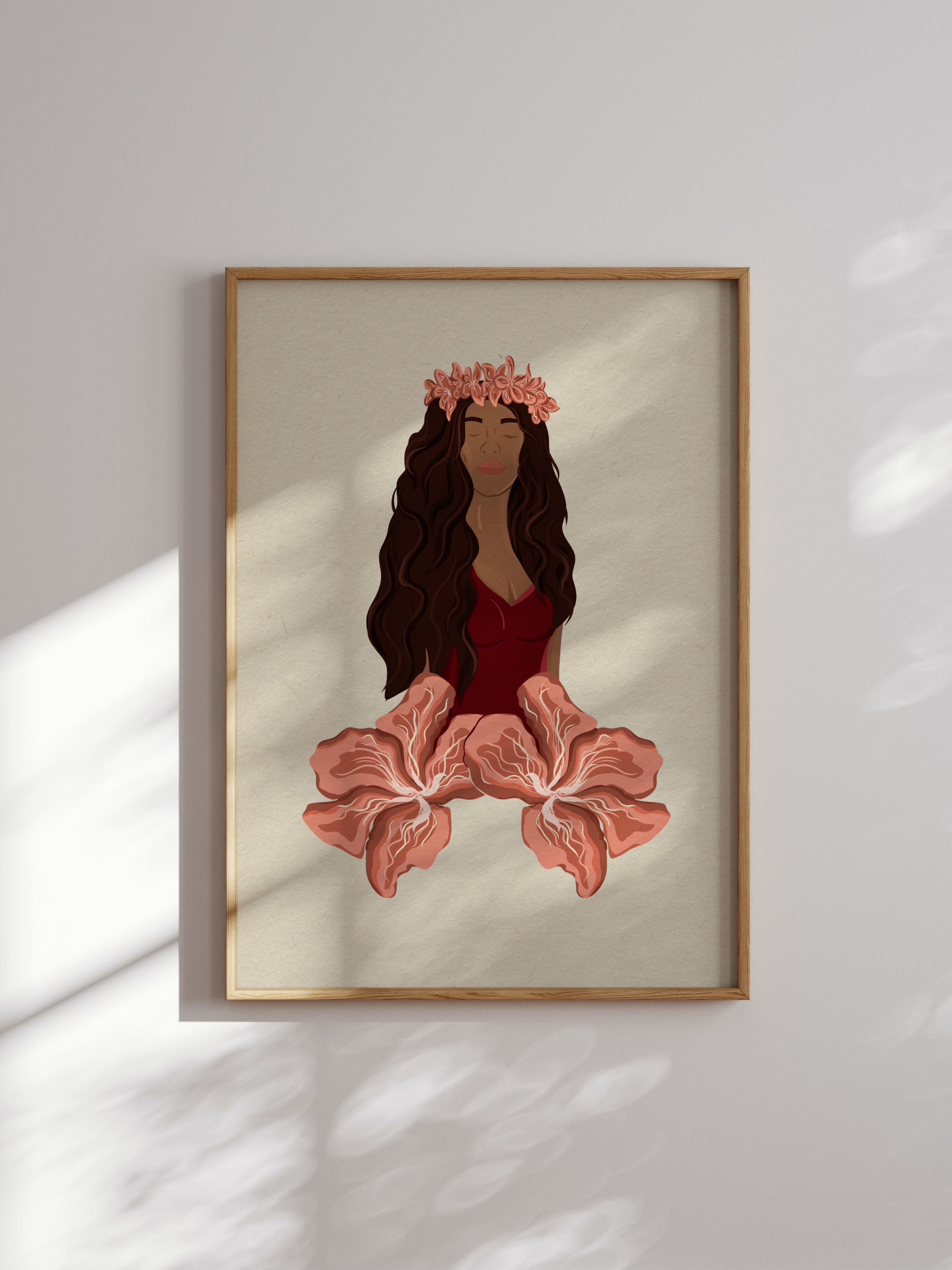 Hibiscus Woman Artwork by saltwater tones