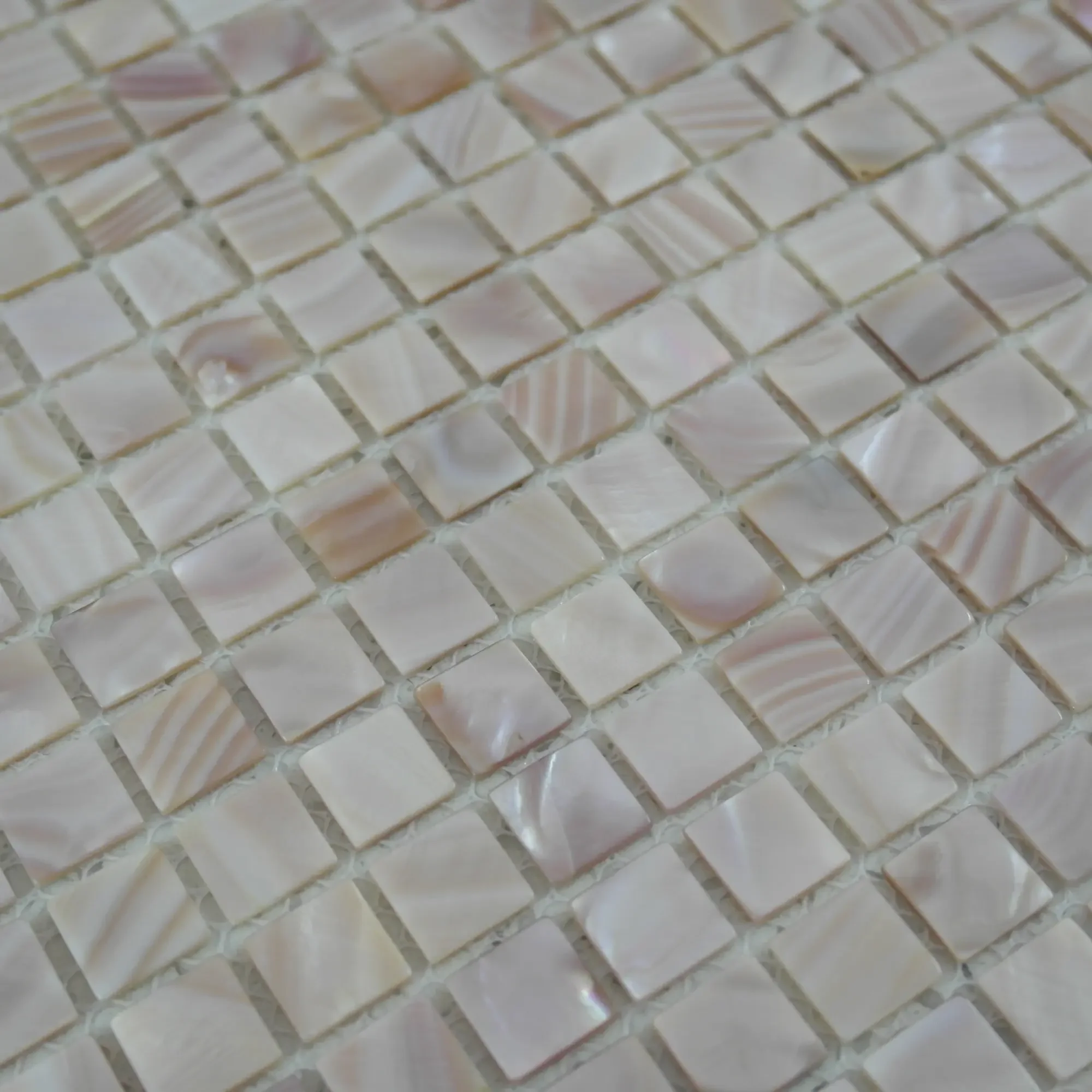 Pink Mother of Pearl Mosaic Tiles 15x15 | Pearlosa Natural Shell Feature Tiles