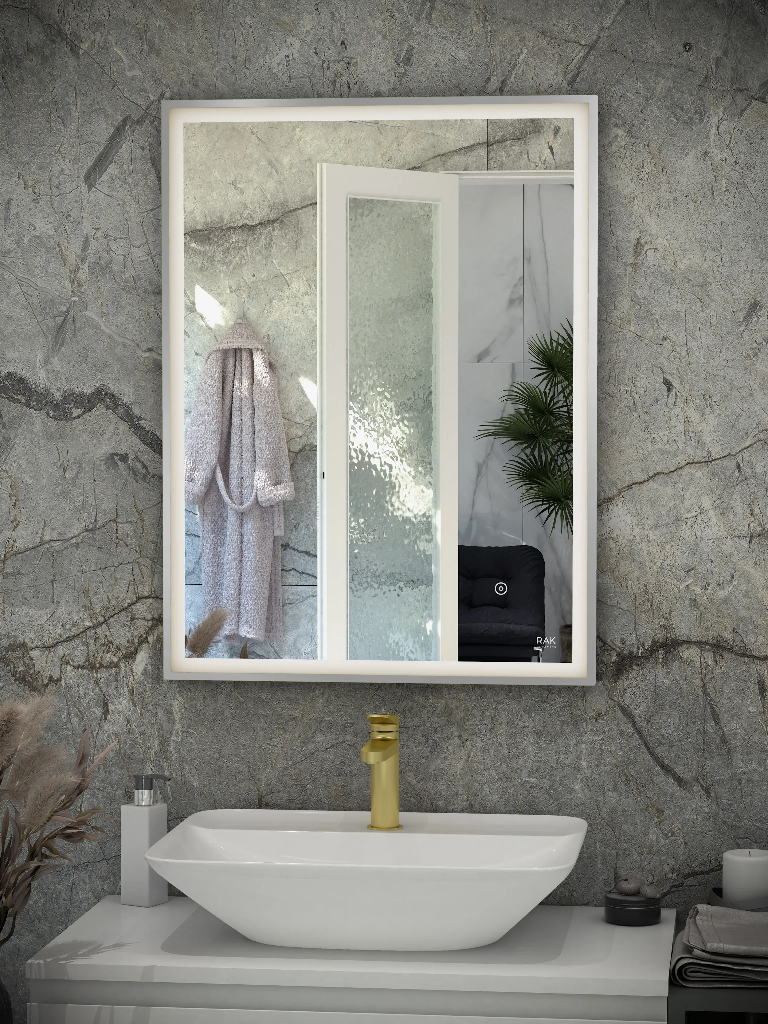 rak-mirror-art-square-chrome-LED-RAKARTSQCP5001 - RAKARTSQCP5002.webp