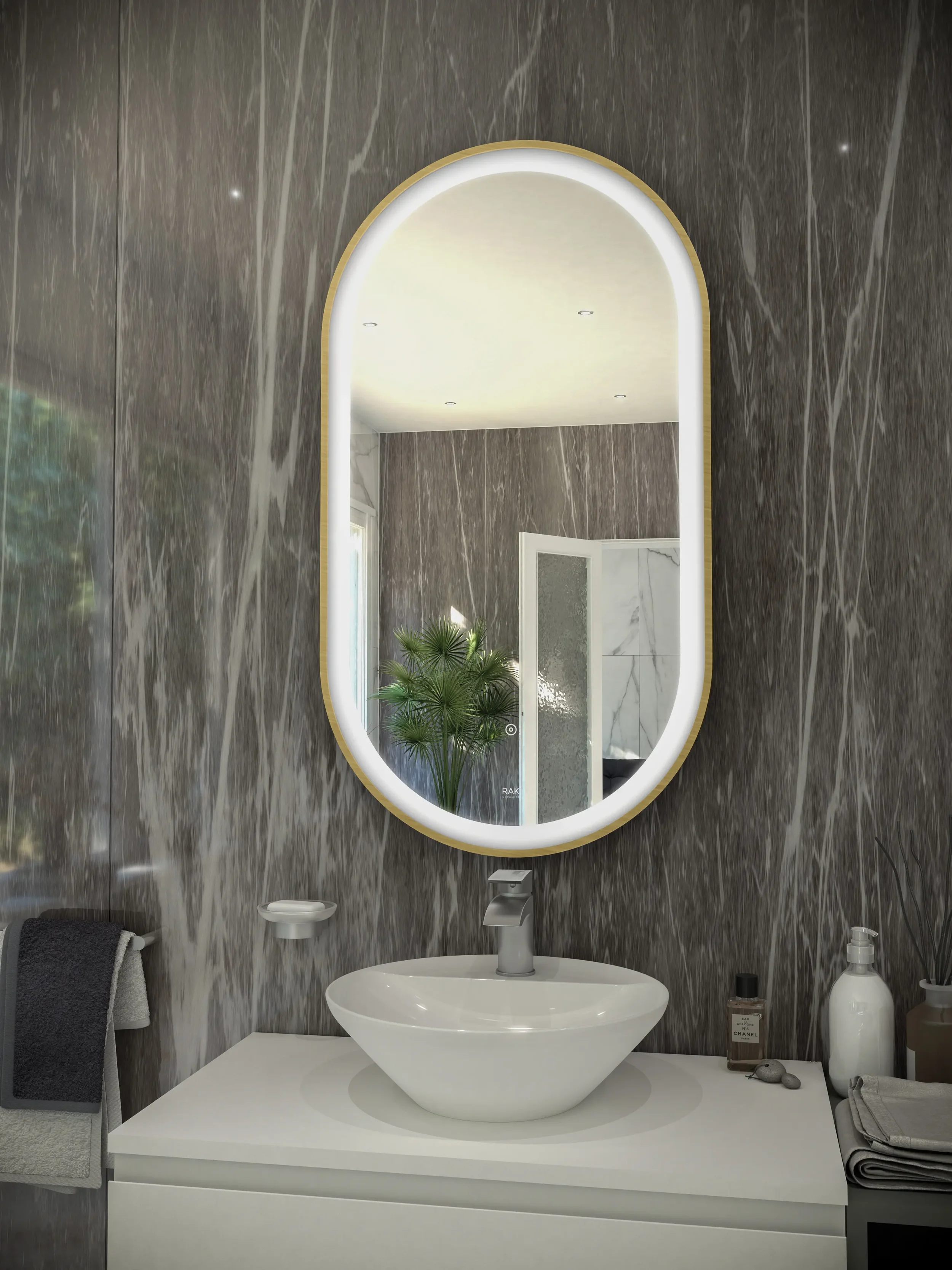 RAK Art Oval LED Bathroom Mirrors