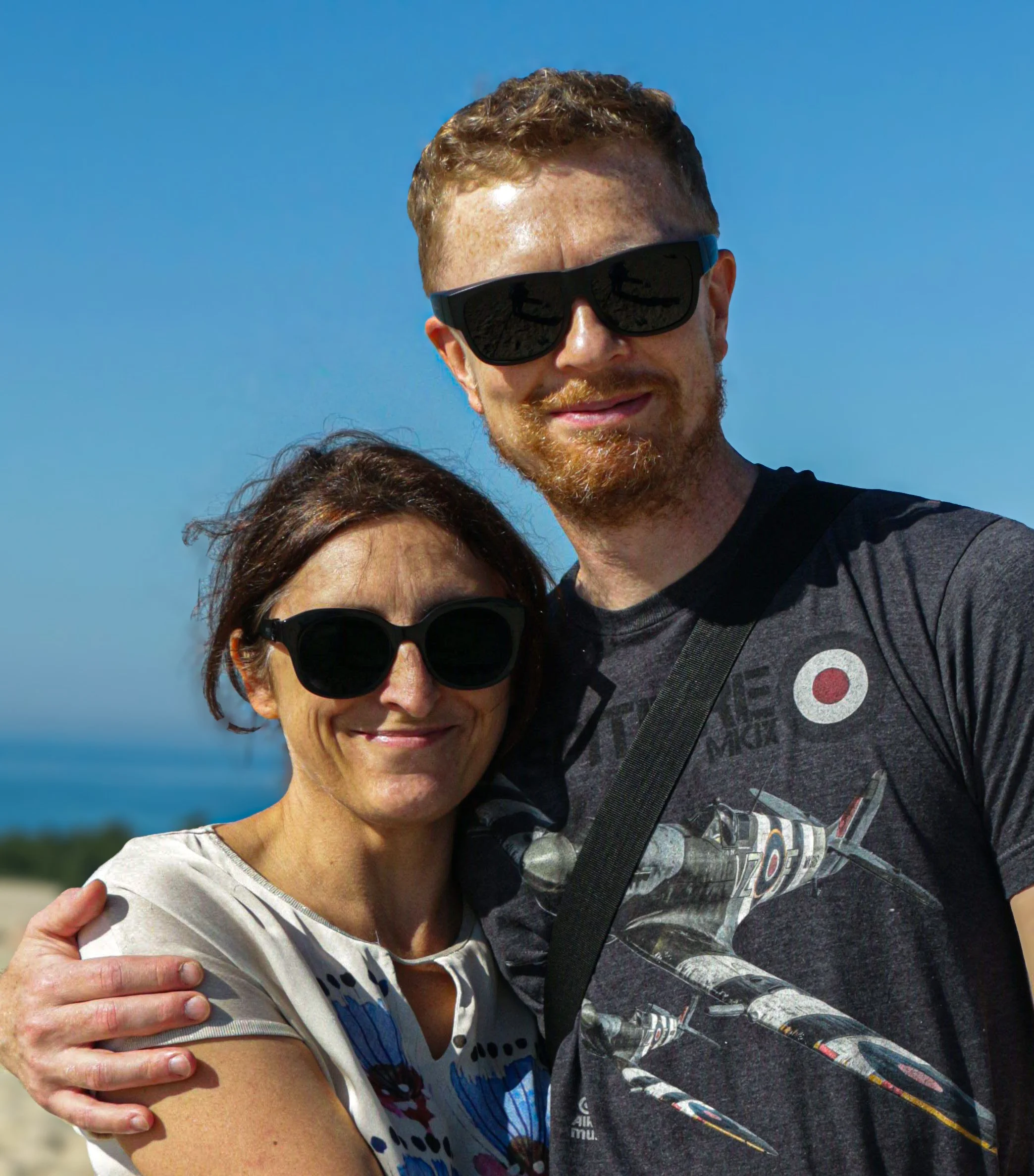 Gabriela and Marcin Leoniec, clients of Merchel Stolarka, after a full interior renovation project in a historic apartment in Sopot.