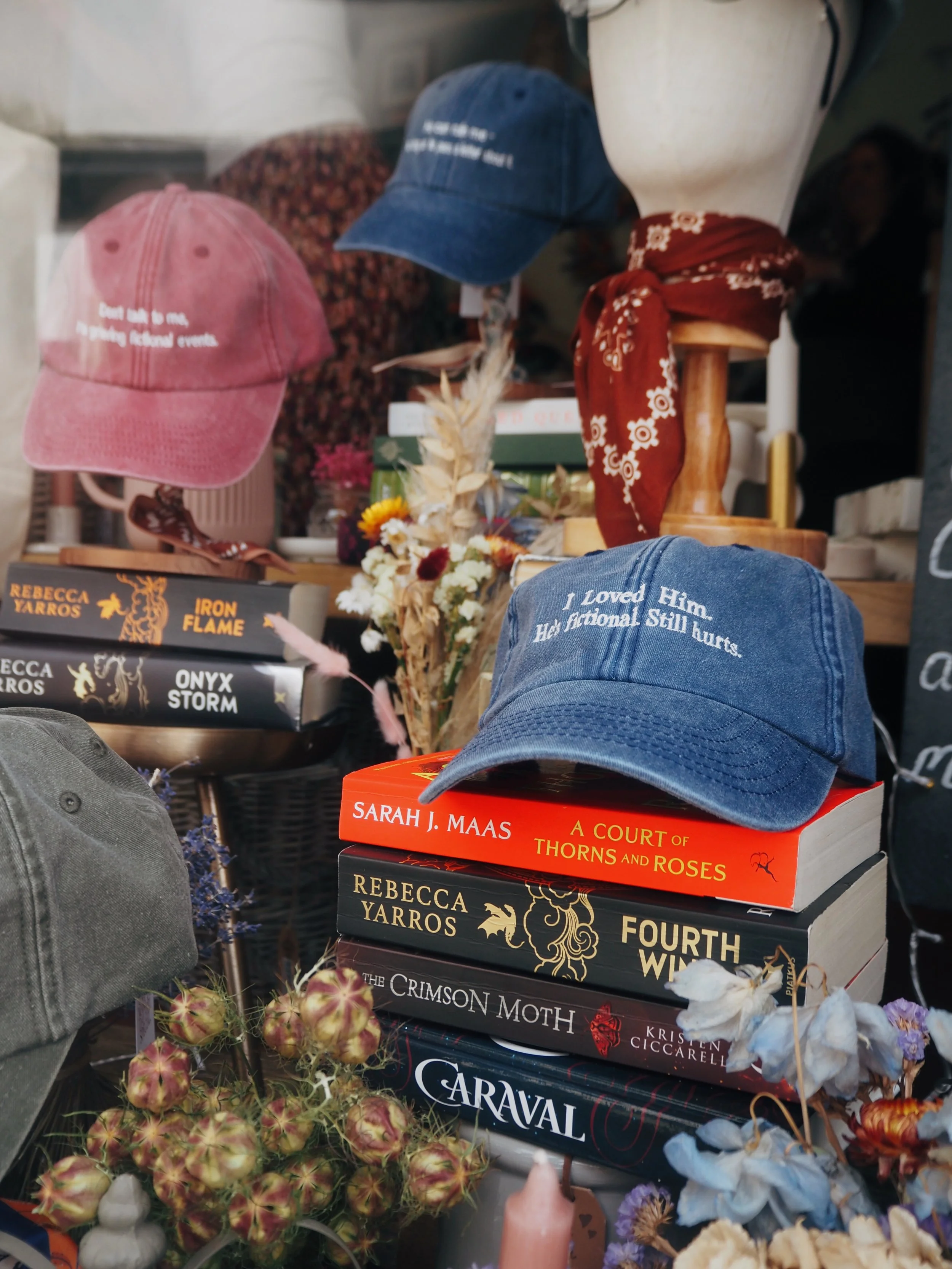 The Swoon Society Romantasy Bookish Caps Merch