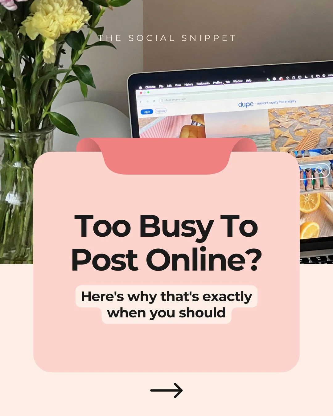 Unpopular opinion: your “too busy to post” season is actually the best time to show up.
Because when things get hectic, it usually means things are working — you’re growing, you’re building, you’re in demand. An