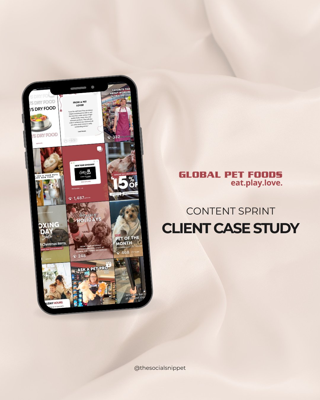 Content Sprint case study with Global Pet Foods Davisville 🐾⁠
⁠
In the last 90 days, their content reached 75,000+ views, drove a 500%+ increase in accounts reached, and boosted profile activity by over 50%, all by showing up consistently with conte