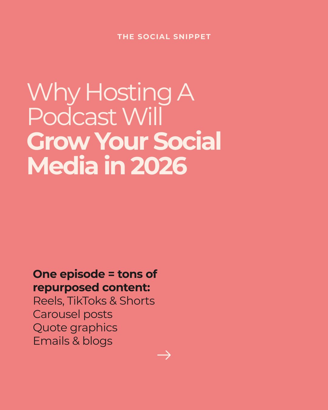 Social Media grabs attention. Podcasts keep it.⁠
⁠
A podcast gives your content a home base. One real conversation turns into weeks of social posts, without scrambling for ideas or forcing trends when business gets busy. It&rsquo;s how showing up onl