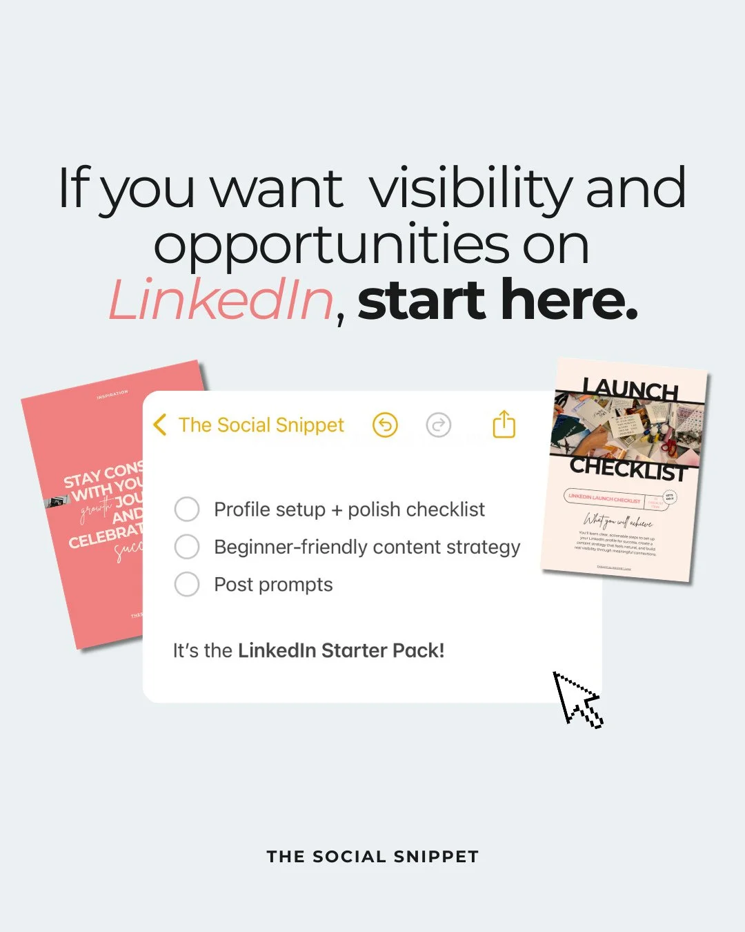 You&rsquo;re not afraid of LinkedIn. You lust lack a starting point.⁠
⁠
Most people want to show up on LinkedIn consistently. They just get stuck questioning their profile, positioning, and whether their content sounds like them.⁠
⁠
So they tweak, ov