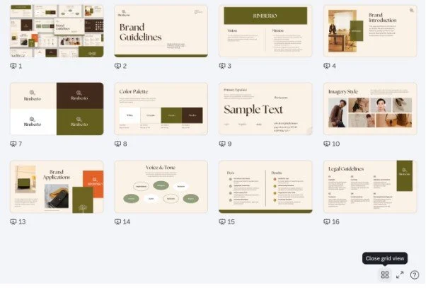 screenshot of a canva hack using the grid view