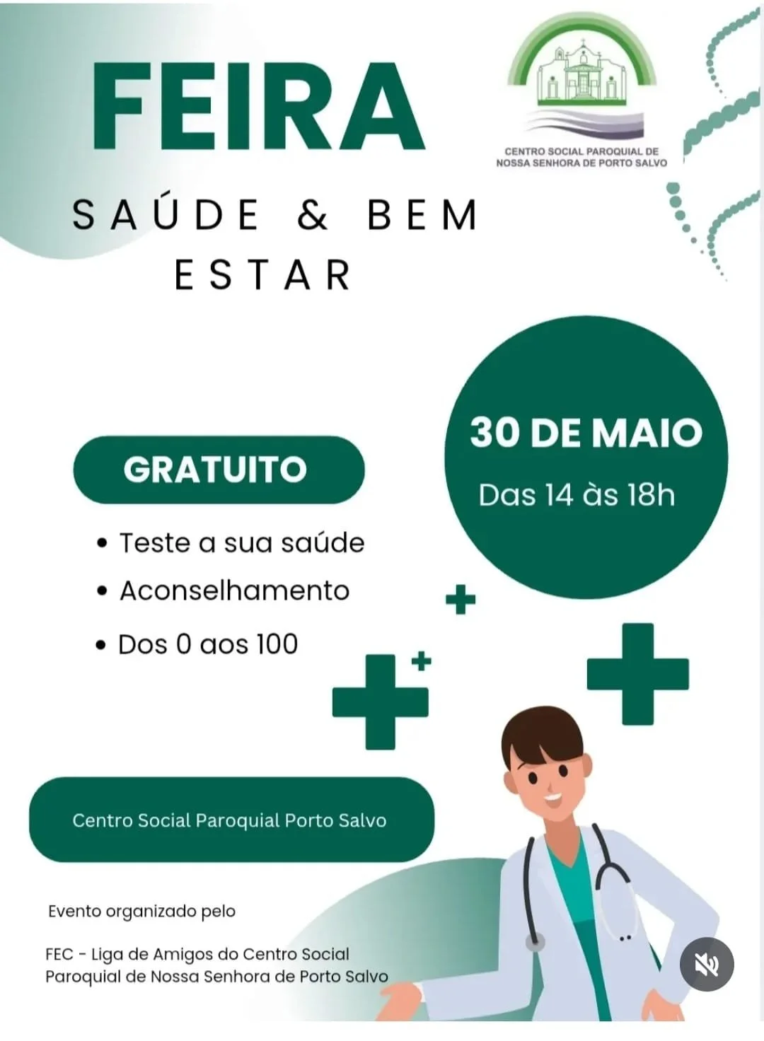 Feira de Saúde e Bem-Estar Porto Salvo, maio 2026