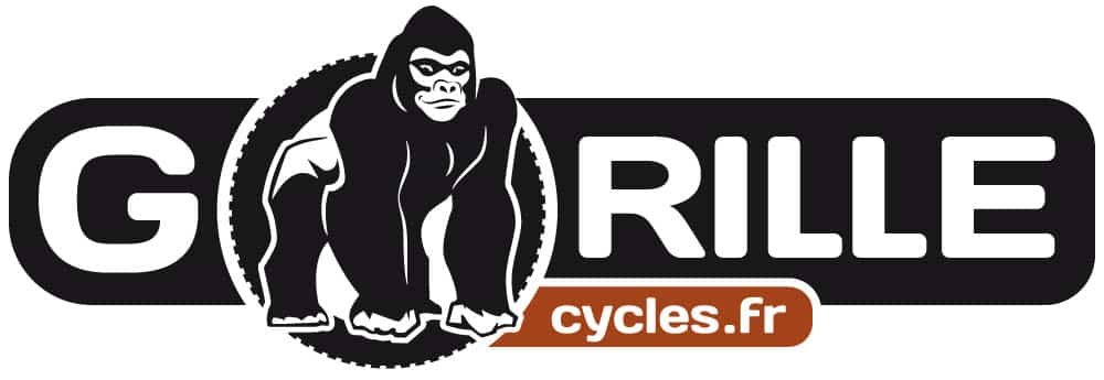 Logo montrant un gorille stylisé avec le texte 'GORILLE cycles.fr'