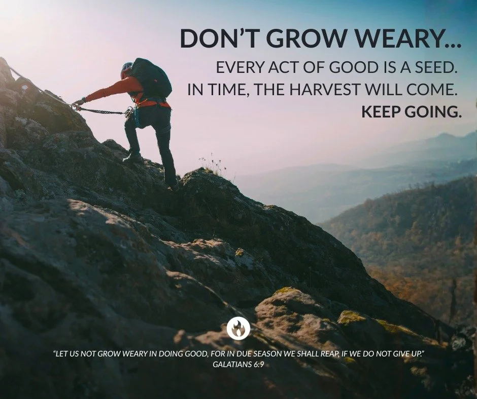 When it feels like your effort goes unseen or the results come too slow, remember this: you&rsquo;re sowing seeds that Heaven sees. Every act of faithfulness, every moment you choose good over easy, is building something eternal. Don&rsquo;t grow wea