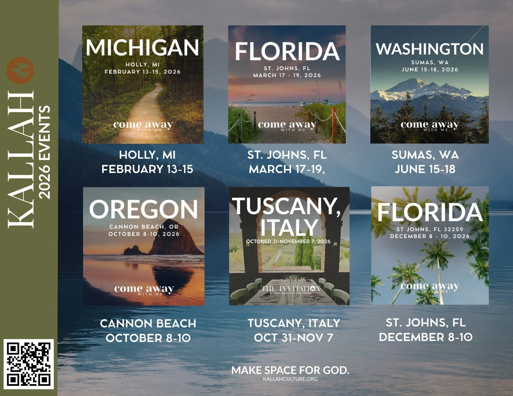 🔥OFFICIAL 2026 KALLAH EVENTS🔥
Our 2026 events are officially launched! If you sign up before December 31, 2025 for any event, you can save $100 by using promo code &quot;SAVE100&quot;. You can use it on ANY 2026 event - you just need to register be