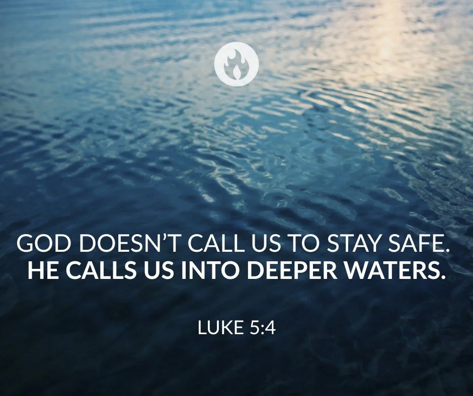 God doesn&rsquo;t call us to stay safe. He calls us into deeper waters. Sometimes obedience looks like stepping away from the shore, not knowing the outcome, only trusting the voice that called you.

&ldquo;Put out into deep water&hellip;&rdquo; Luke