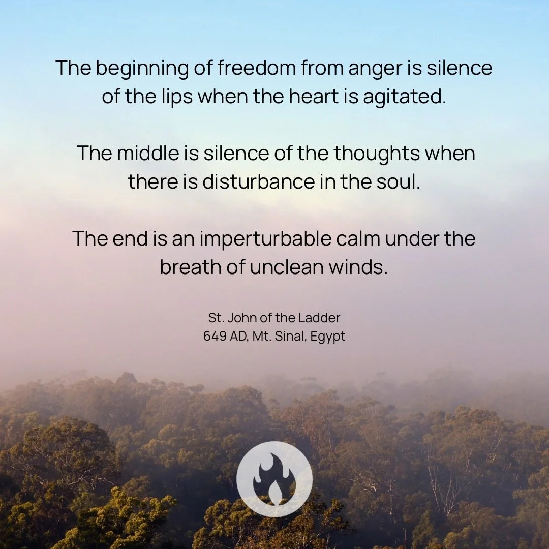 Freedom from anger begins with silence.

First, the silence of the lips when the heart is stirred. Then the silence of the thoughts when the soul is disturbed. And in time, a deeper silence forms within us.

A calm that remains steady even when the w