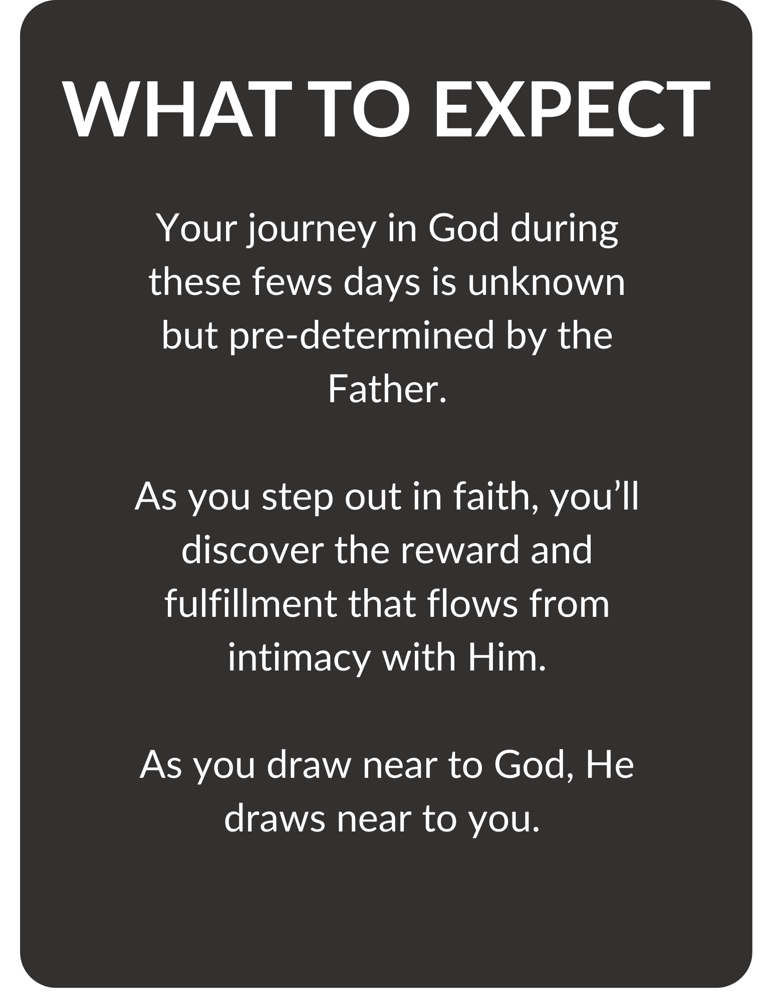 Inspirational religious quote about trusting God's plan during uncertain times.