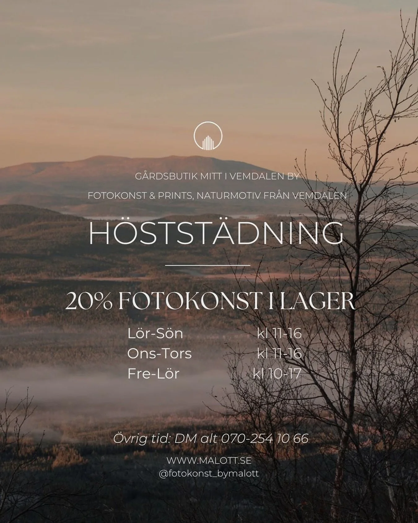 🍂 H&ouml;stlov &amp; Lodge &amp; Lya n&auml;rmar sig!
&Auml;ven i &aring;r hittar du byMalott vid entr&eacute;n till den stora m&auml;sshallen p&aring; Lodge &amp; Lya-m&auml;ssan i Vemdalen &ndash; och s&aring;klart har g&aring;rdsbutiken &ouml;ppe
