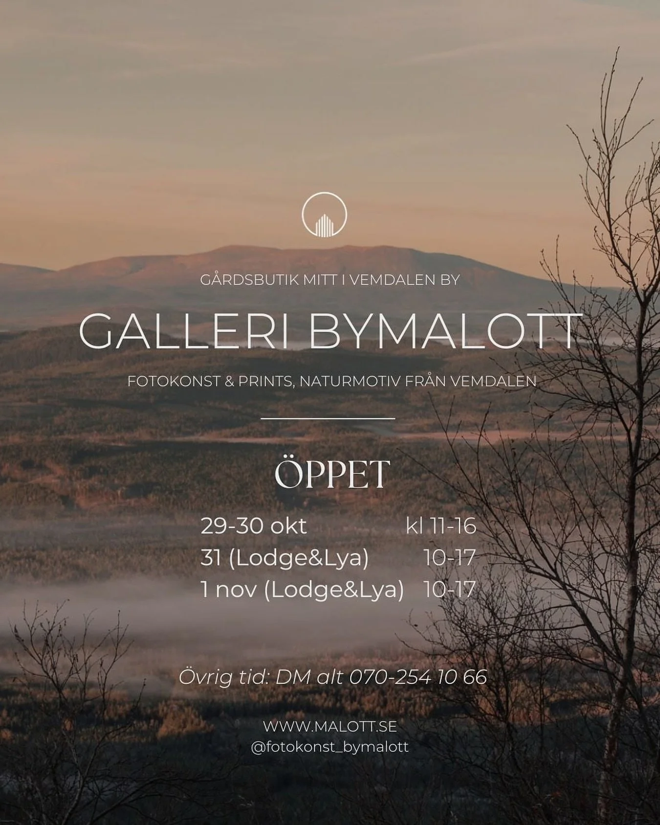 G&aring;rdsbutikens planerade &ouml;ppettider inf&ouml;r och vi under h&ouml;stlov. &Auml;ven i &aring;r hittar du byMalott vid entr&eacute;n till stora m&auml;sshallen p&aring; Lodge &amp; Lya-m&auml;ssan. Vi n&auml;rmar oss h&ouml;stlov, m&ouml;rka