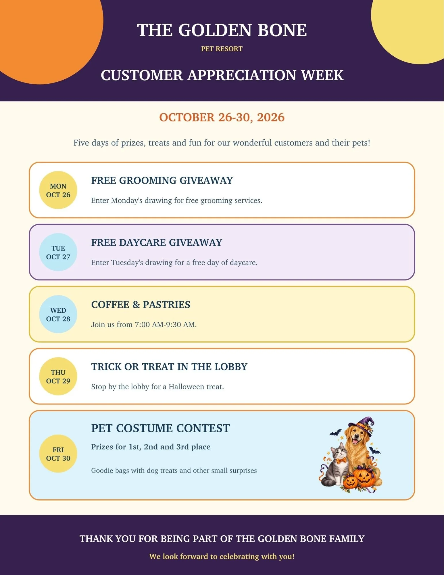      
  
    A little fun for fall. Come in to the Golden Bone and pick up a sweet treat for you and your furry pal.   


  
 #block-87d086ed0cd3fdbef430 {
    
    
    
  }

  #block-87d086ed0cd3fdbef430 .sqs-html-content {
    
    }

  #block-87