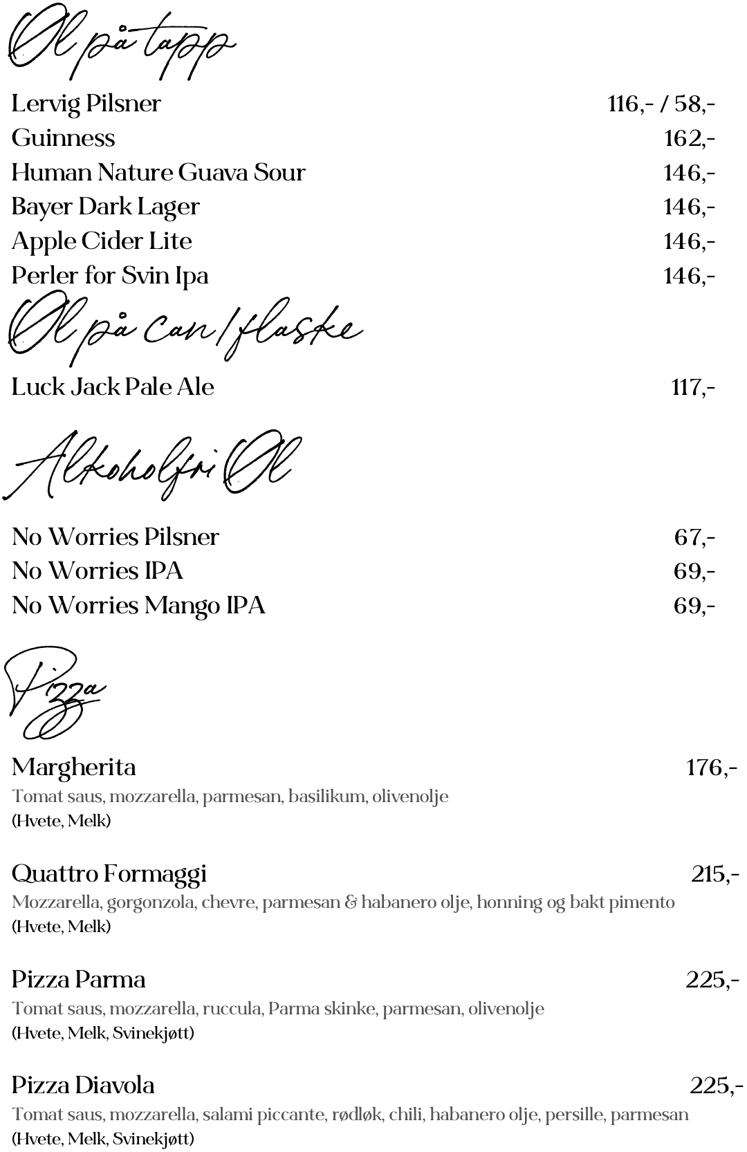 Cafe Grensen Oslo Norge Norway pizza Diavola kaffe cofffee cocktails Pata Negra Parmaskinke, Gorgonzola, Chevre, Manchego,  Pimiento de padrón Espresso, Macchiato, Cortado, Flat White, Cappuccino, Latte, wine, Negroni, Spritz, Highball, and Desserts