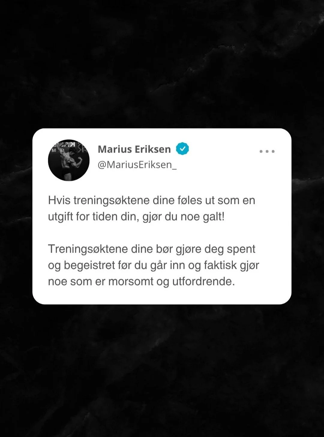 Disse 5 variablene kan du endre p&aring; for &aring; bedre generell treningsglede om treningen din f&oslash;les som en utgift p&aring; tiden i hverdagen!

&Oslash;nsker du en skreddersydd trenings- eller kostholdsplan tilpasset dine m&aring;l? 📩 Sen