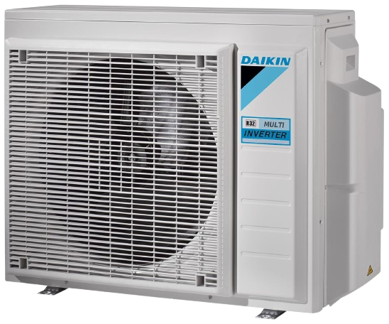 Luchtunit van een airconditioningsysteem met merknaam Daikin.