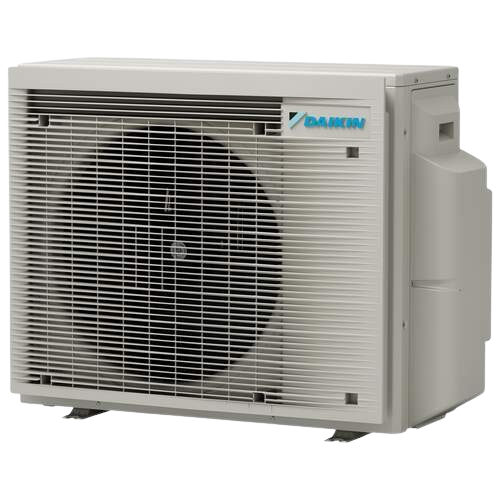 Een buitenunit van een airconditioning van het merk Daikin.