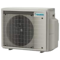 Een buitenunit van een airconditioningsysteem.