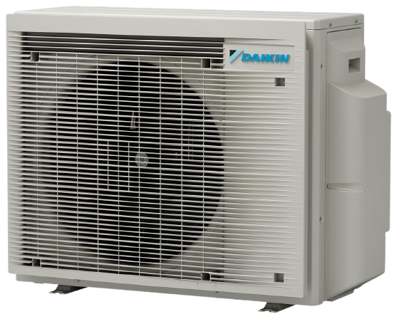 Binnen-unit van een Daikin-spaarkoude- of warmtepomp buitenunit.