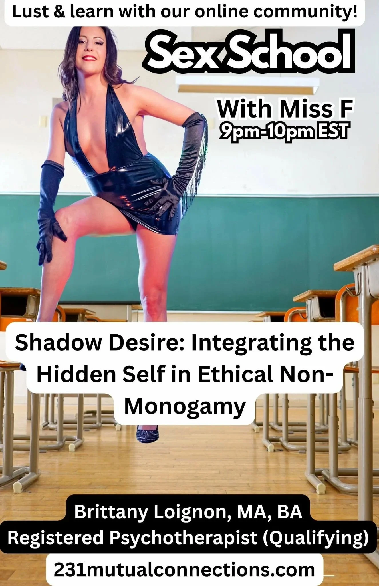 Brittany Loignon, MA, BA, Registered Psychotherapist (Qualifying) and founder of Belle Love Integrative Therapy, appeared as a special guest educator on the Oasis Aqualounge online platform hosted through 231 Mutual Connections on Thursday, November 