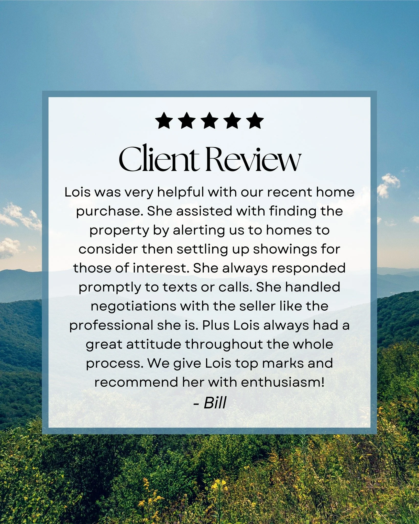 Thanks, Bill! It was a joy helping you find your home. I do love a good negotiation!
Ready to find your home? Message me or visit the link in my bio 🔗
#EastTennesseeRealEstate #findinghomewithlois #TennesseeHomes