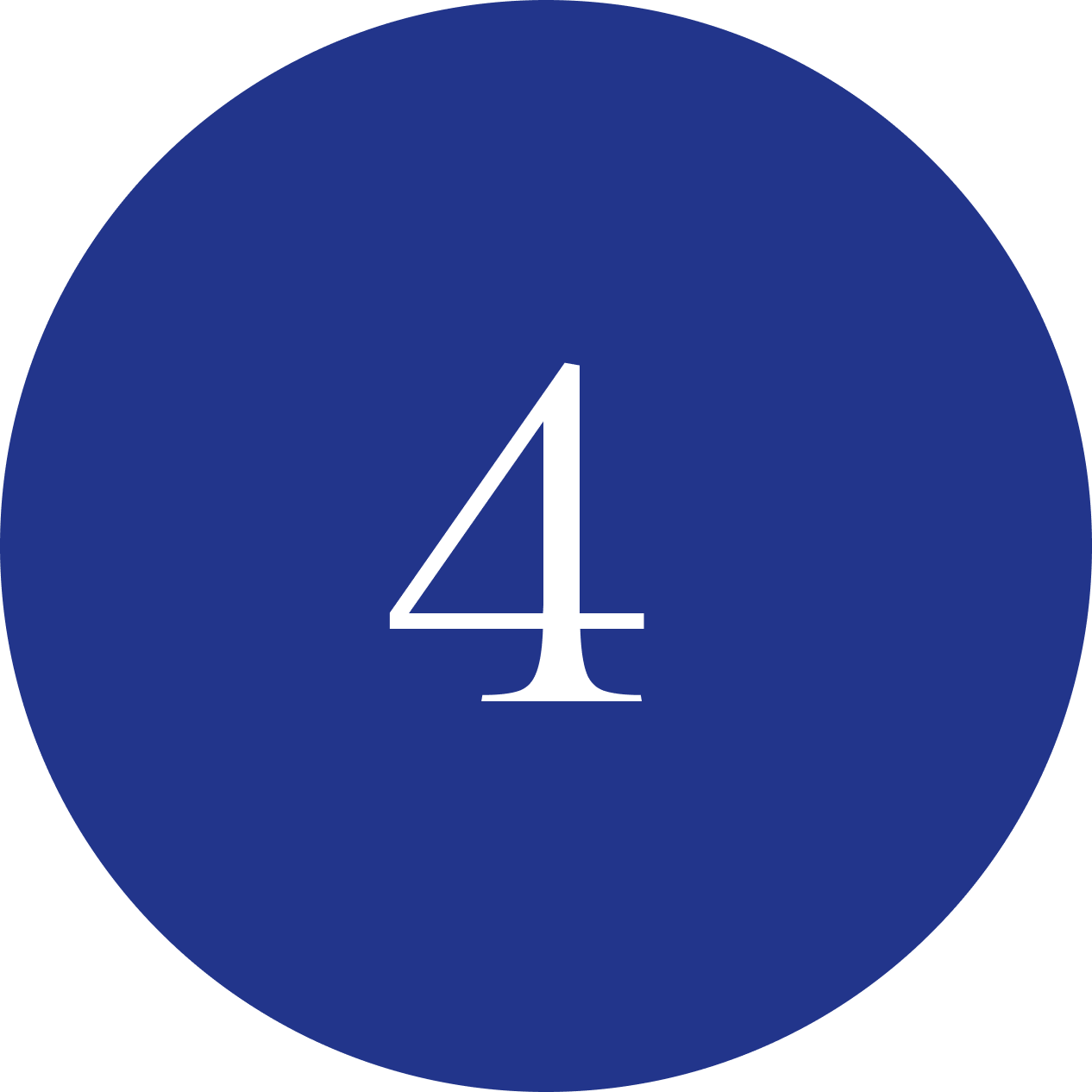 Ícone azul com o número 4 em destaque.