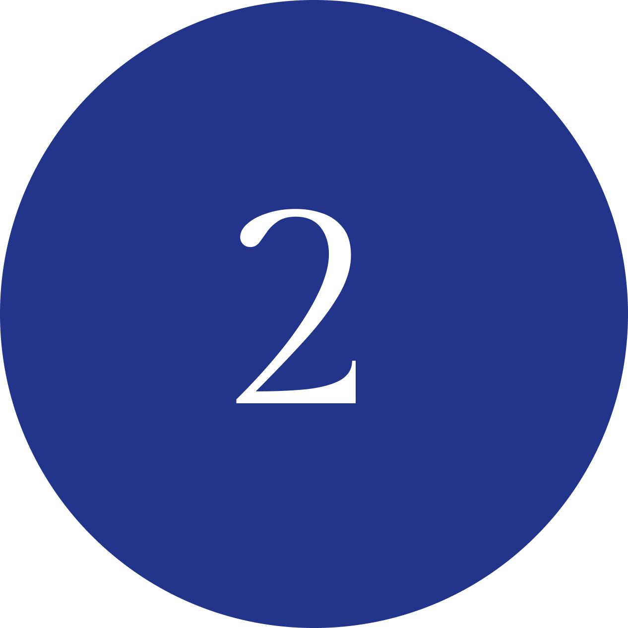 Ícone azul com o número 2 em destaque.