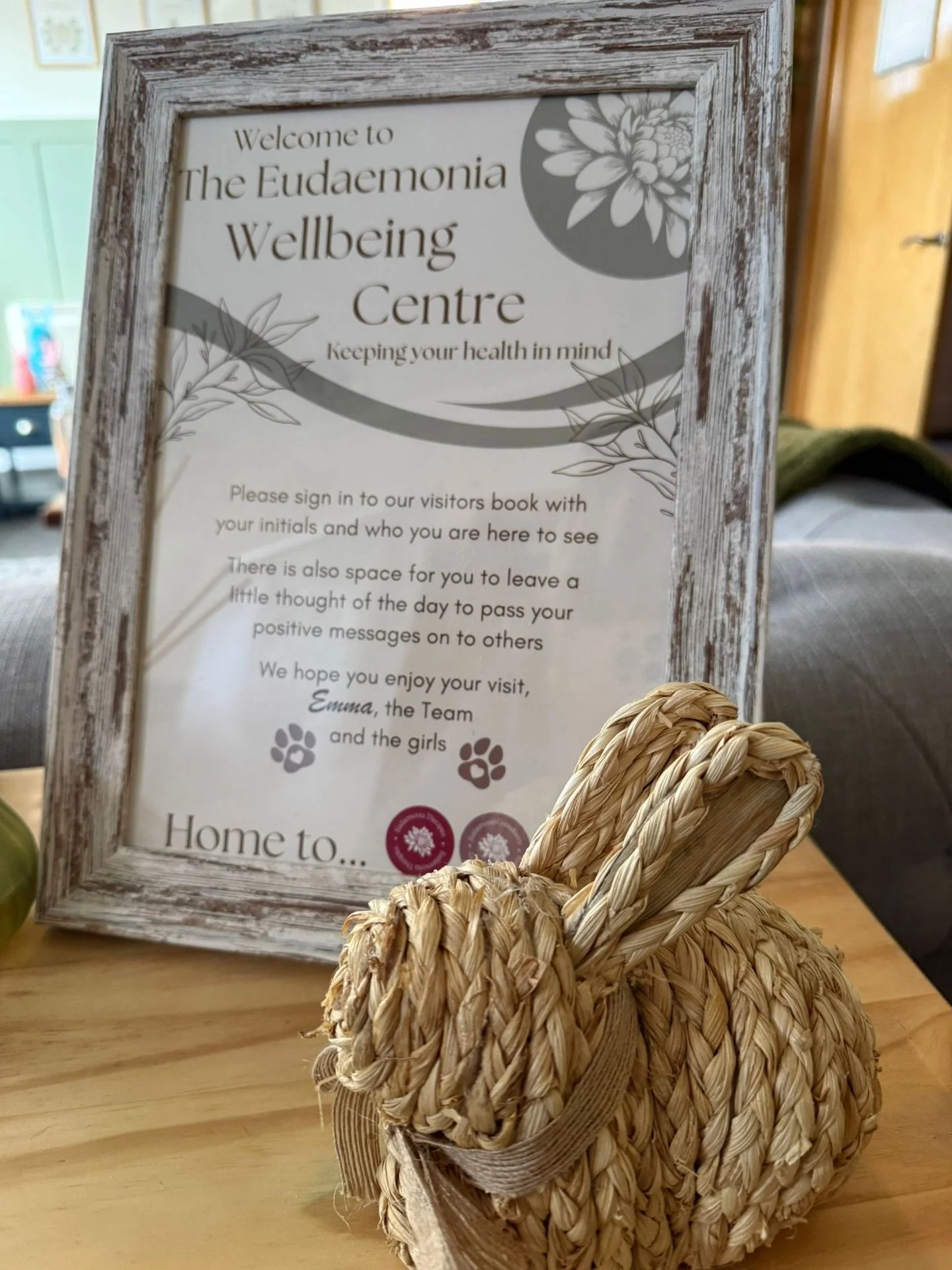 Easter ready at our Wellbeing Centre! The Easter Bunny is most welcome&hellip;..as are you! 

#easteriscoming #easterbunny #colourstomakeyoufeelgood #wellbeingcentre #eudaemonia
