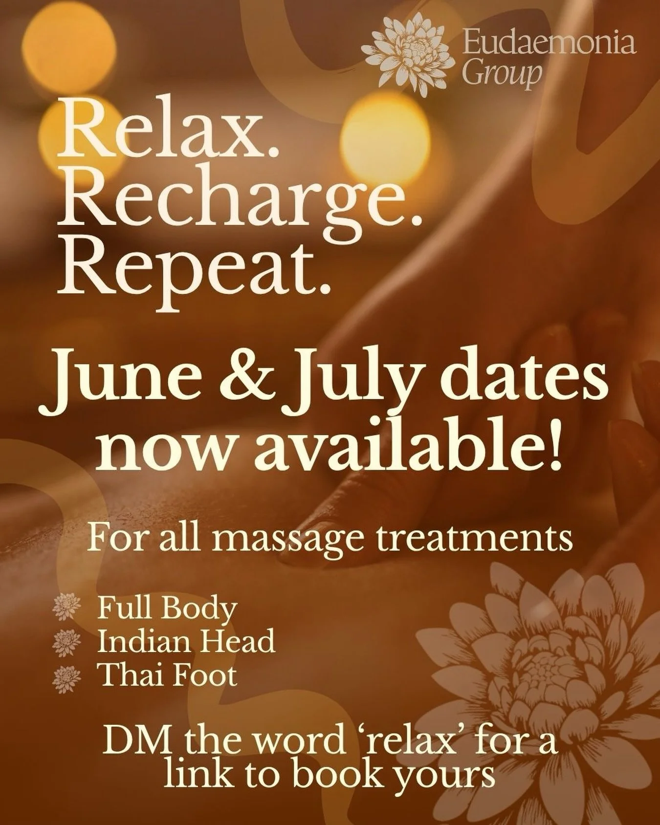 June &amp; July Availability now live for all massage services at our Wellbeing Centre. 

 💆DM us the word &lsquo;relax&rsquo; to receive our booking link! 

#massagenorwich #relax #selfcarenorwich #indianhead #thaifootmassage