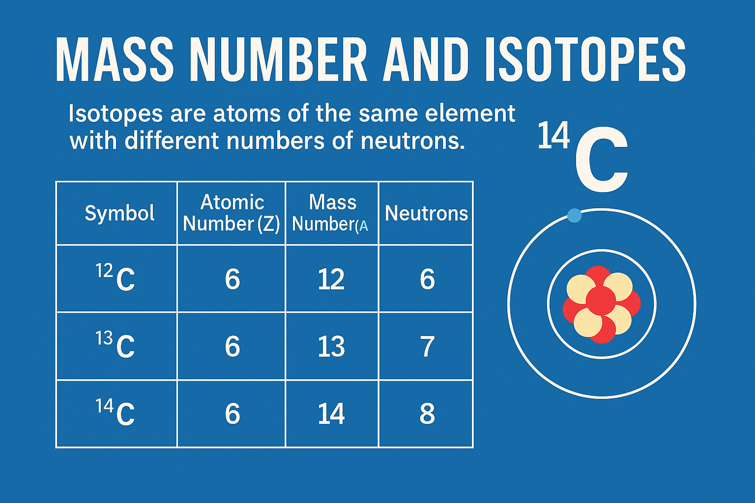 AQA A-Level Chemistry 3.1.1.2 – What Are Mass Numbers and Isotopes?