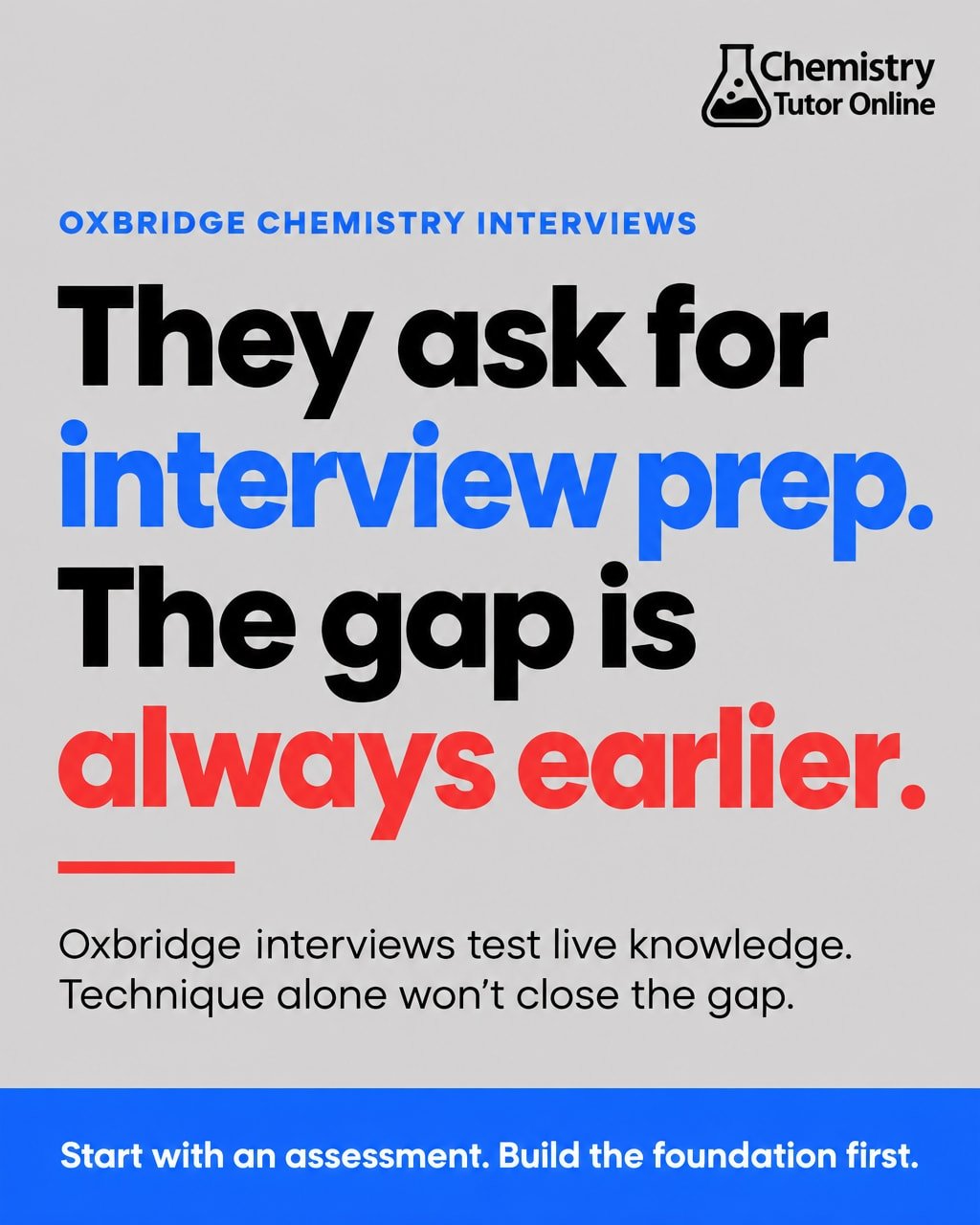 They book interview prep. The actual problem is almost always earlier.

When a student books Oxbridge interview practice, the instinct makes complete sense. But after working through hundreds of these sessions, the pattern is nearly always the same. 