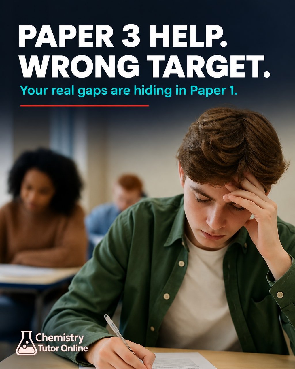 They come to me asking for Paper 3 help. That instinct makes complete sense. Paper 3 is synoptic, practical-based, two hours, 90 marks. It is where the marks feel lost, so it feels like where the work belongs.

But here is what I find almost every si