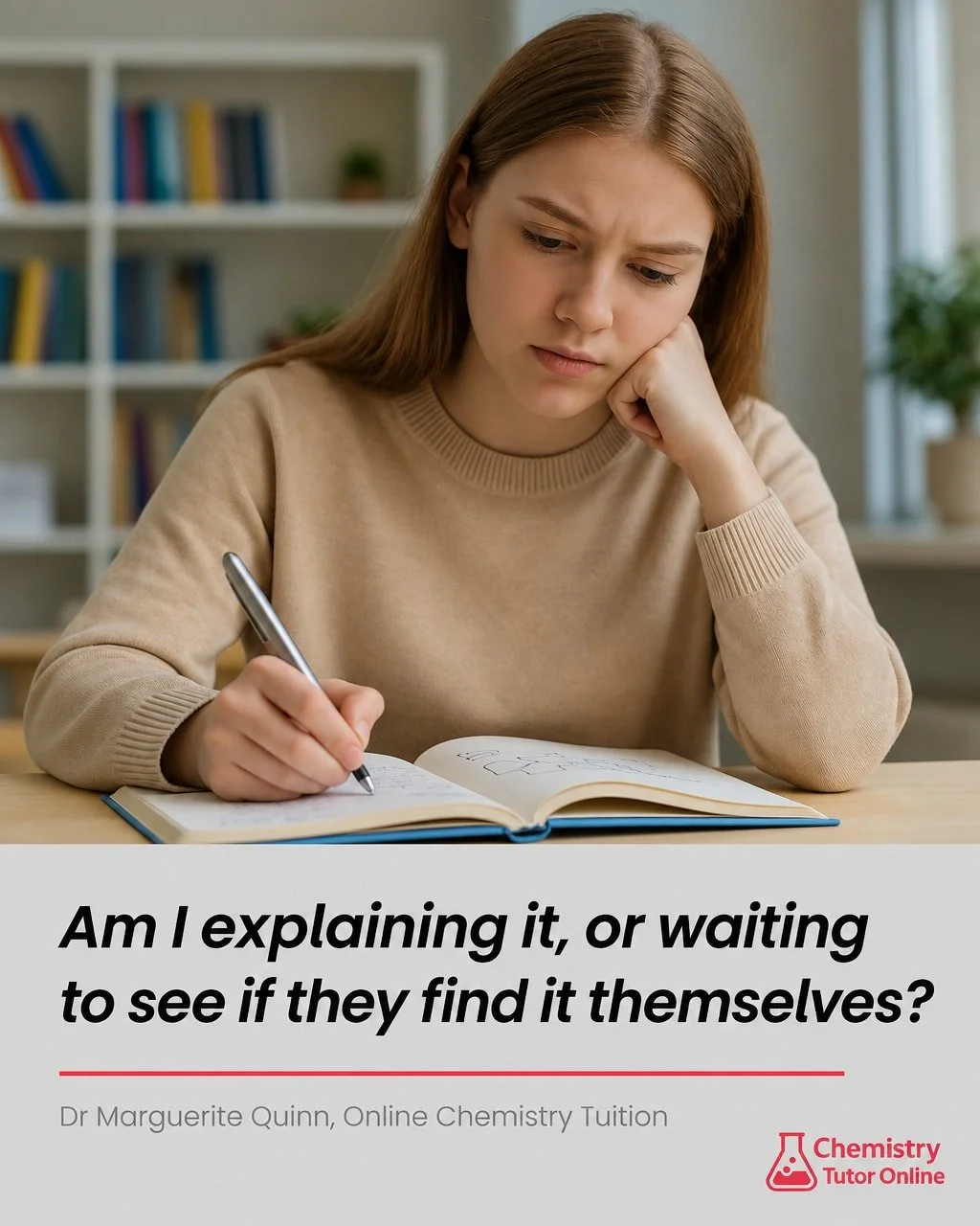 I have been chewing on something all week and I am still not sure I have it right.

There is a moment in most lessons where I stop mid-explanation. Not because I have lost the thread. Because I am watching to see whether the student is building the i