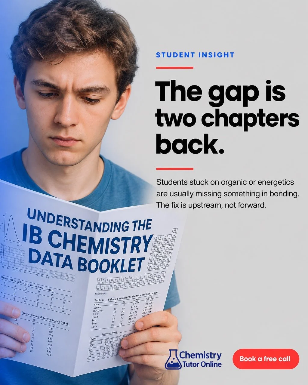 If a topic keeps feeling impossible no matter how much you revise it, there's a very good chance the real gap is sitting one or two chapters earlier.

Here's a pattern I see all the time. A student arrives stuck on organic chemistry or energetics, co