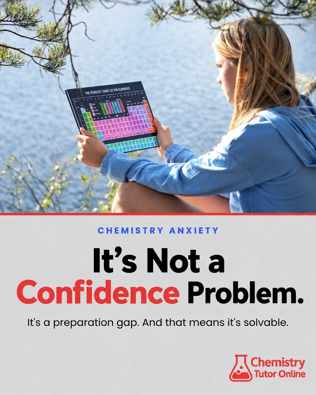 Every student who tells me they're "just not a chemistry person" has already diagnosed themselves wrong. The anxiety is real. The diagnosis is not.

Here's why the label sticks. Students who have chemistry anxiety also say they lack confide