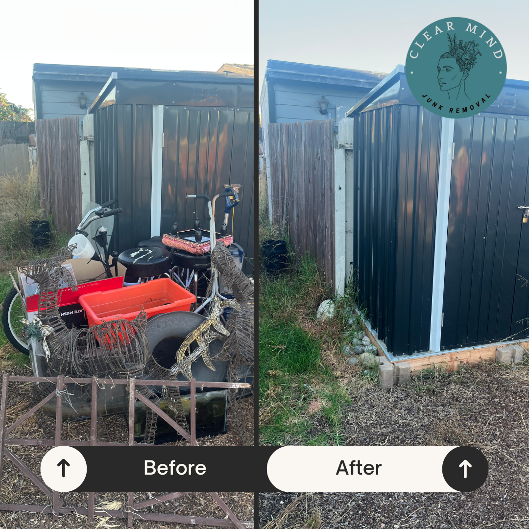 General household items being picked up in Grover Beach for a junk removal service. 