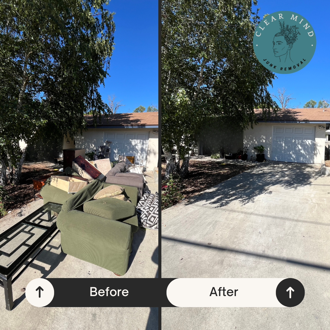 Couches, tables and general junk being off-hauled for a customer in Atascadero. 