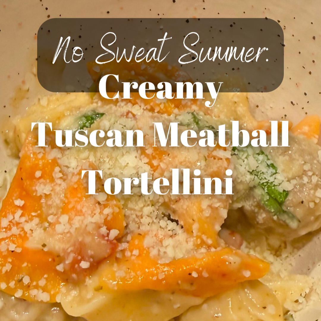 Slow Cooker Creamy Tuscan Meatball Tortellini