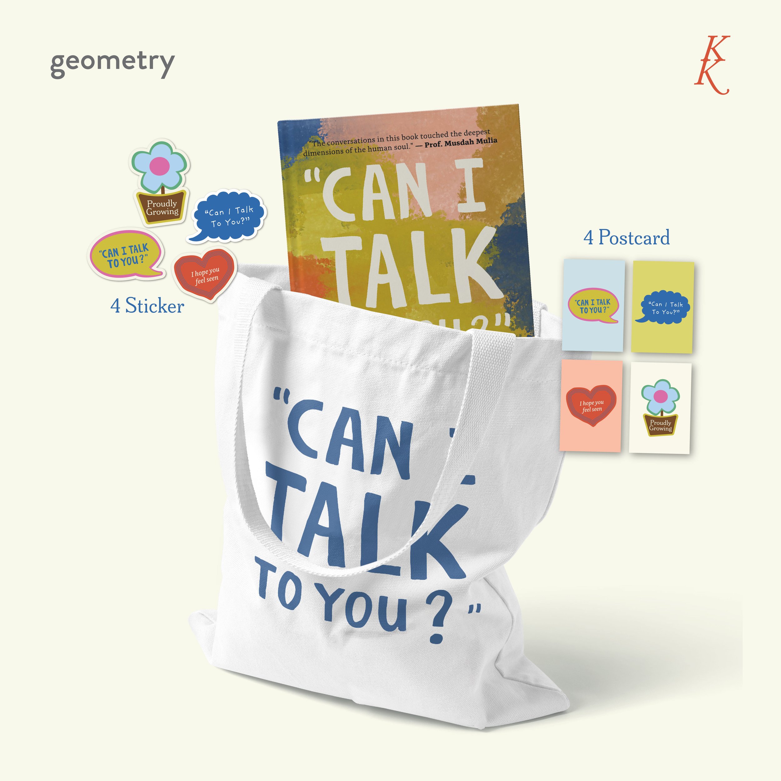 Special Bundle with Stickers, Postcard, & Totebag | Can I Talk to You? Conversations with My Children: A Mother's Reflection