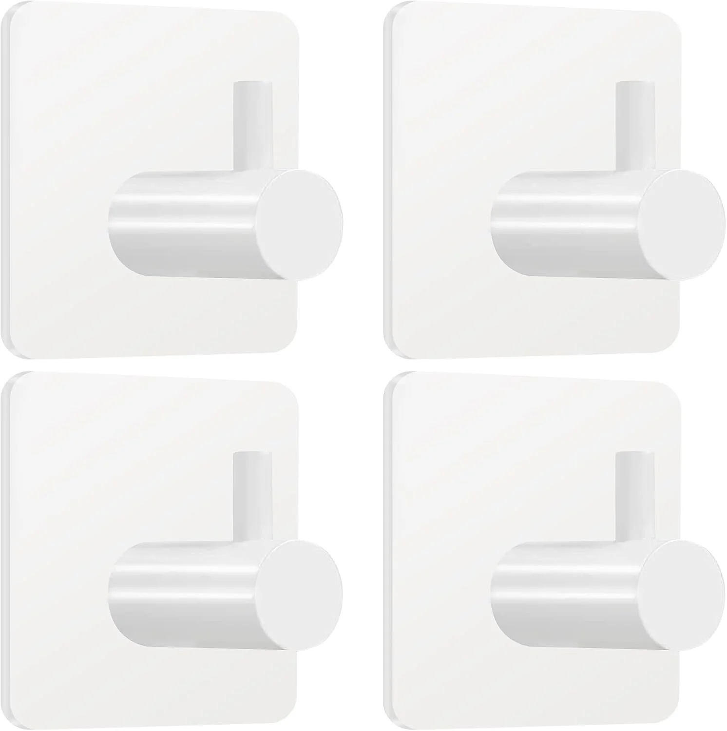 Four white electrical outlet covers with single outlet sockets in a 2x2 grid.