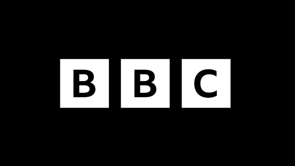 The BBC logo with three white squares containing bold black letters B, B, and C on a black background.