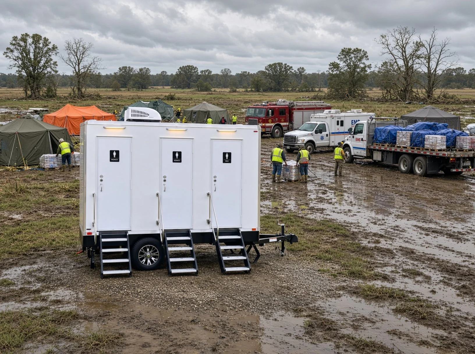 disaster relief restroom trailers delaware
