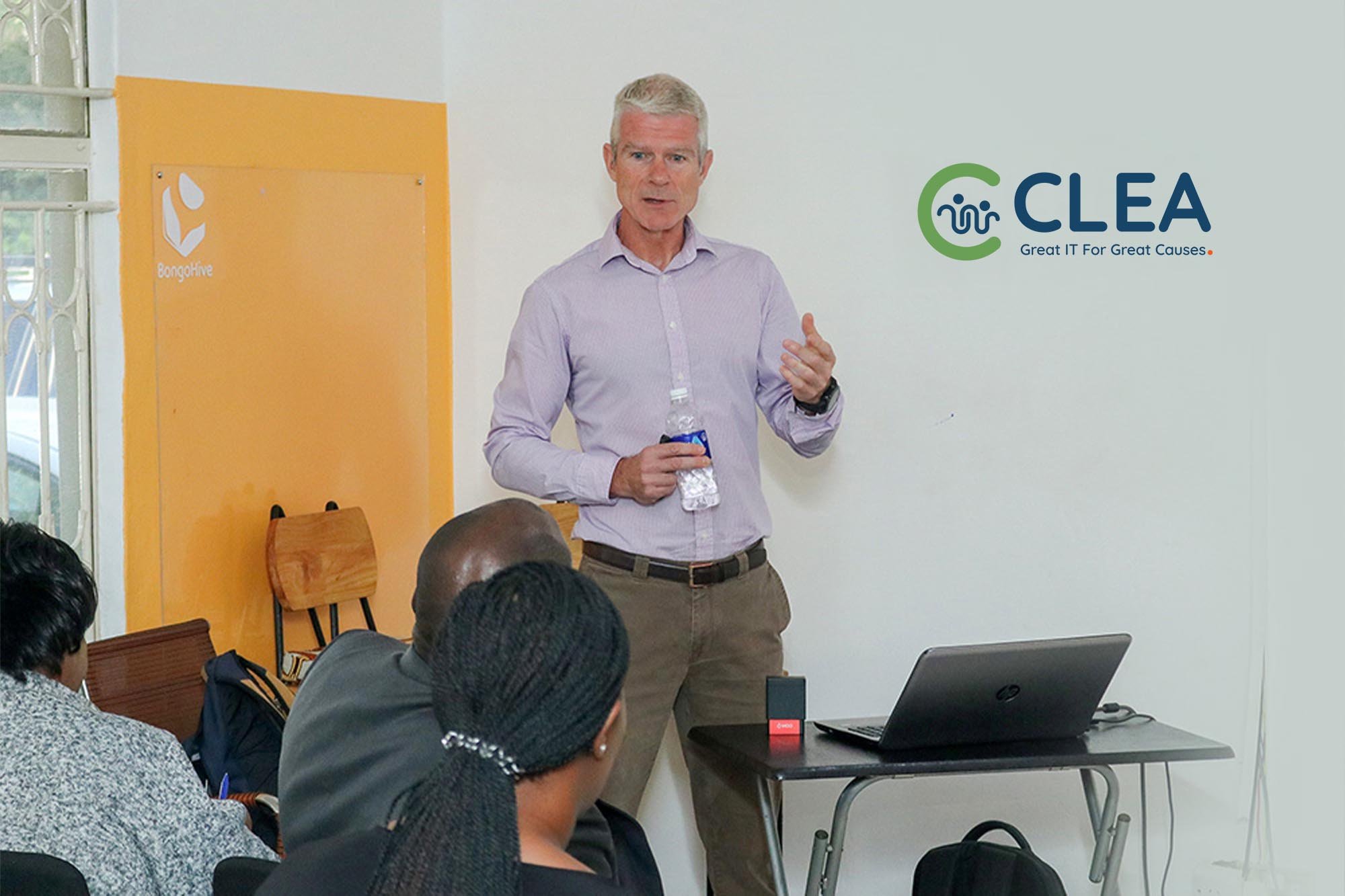 Ged Kennedy doing a workshop for CLEA IT for charities