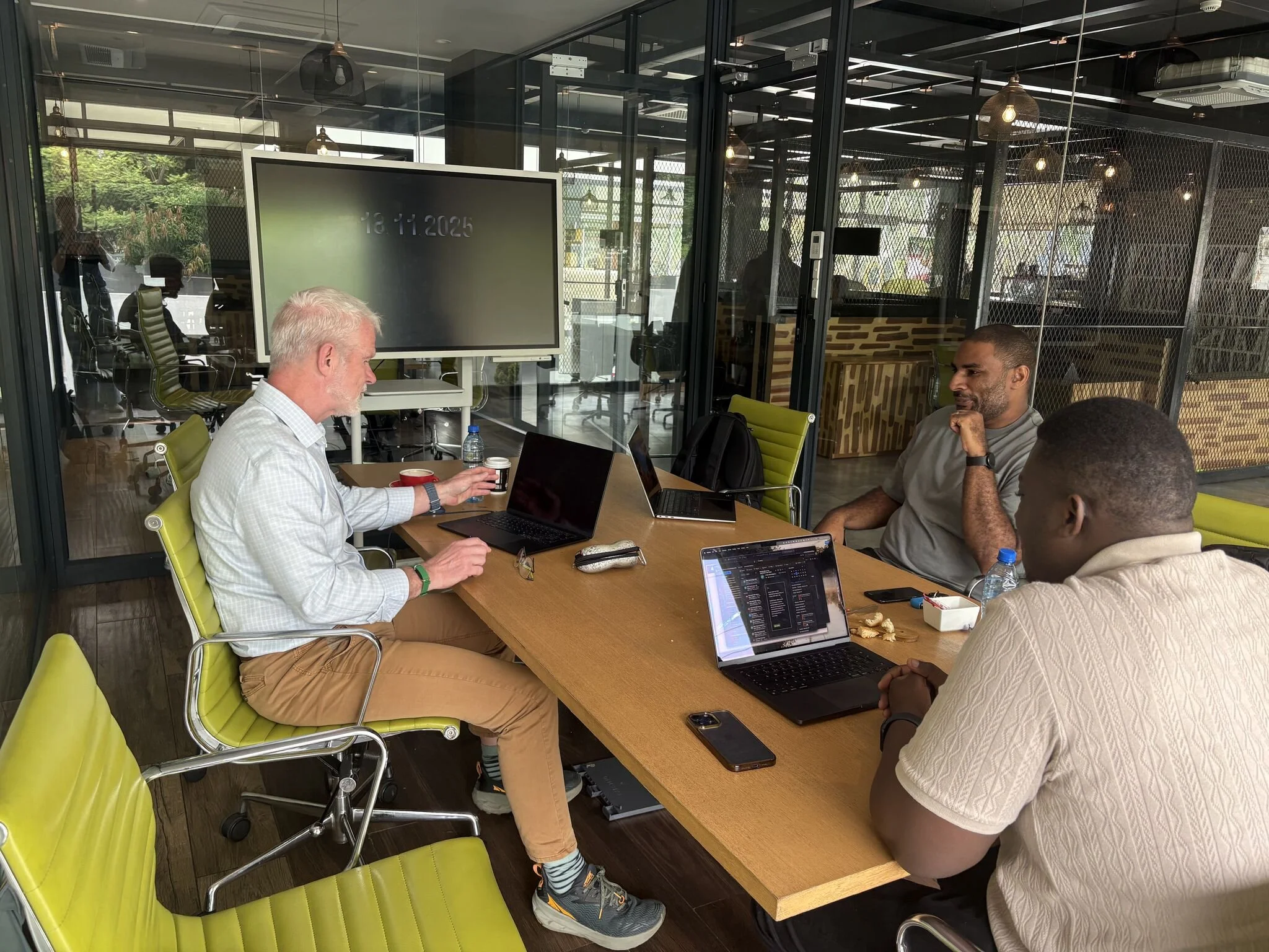 Ged and the team from CLEA Tech in a strategy meeting